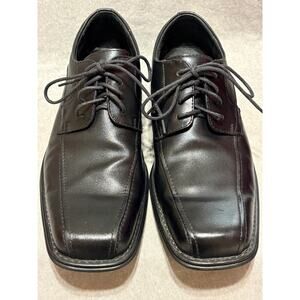 G.H.Bass Men’s Size 10 Black Leather Oxfords Albany Bicycle Toe Shoes